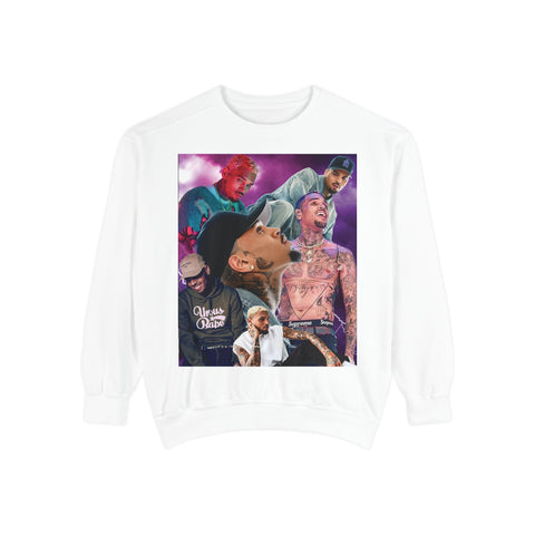 Chris Brown Sweatshirt - Unisex Garment-Dyed